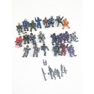 Lot of 22 Mega Bloks Construx Halo UNSC Mini Figures + Accessories